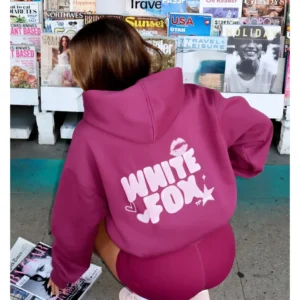 11th Street Sweet Kisses Oversized Hoodie Very Berry