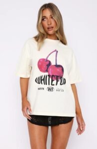 Looking For The One Oversized Cream Tee