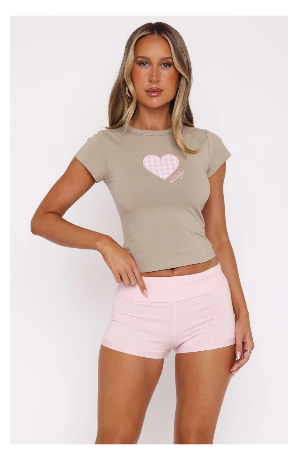 Skip Town Knit Booty Shorts Baby Pink Skip Town Knit Booty Shorts Baby Pink