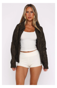 Skip Town Knit Booty Shorts Cream