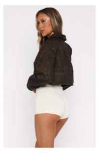 Skip Town Knit Booty Shorts Cream