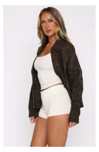 Skip Town Knit Booty Shorts Cream