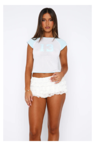 Take Over Control Booty Shorts White