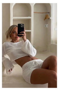 Want To Want Me Long Sleeve Crochet Shorts White02