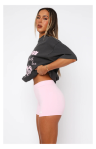 With Love Bike Shorts Baby Pink