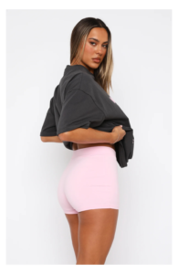 With Love Bike Shorts Baby Pink